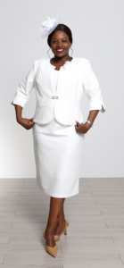 Vestidos formales elegantes para mujer, traje blanco, vestido de talla grande, ropa de mujer, trajes de iglesia para mujer, trajes de boda de talla grande para mujer - Product Image 2