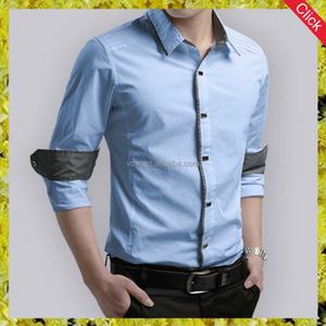 เสื้อเชิ้ตเดรสทรงเข้ารูปผ้าฝ้ายแท้ 100% ดีไซน์ล่าสุดสำหรับผู้ชาย ขายส่ง - Product Image 2