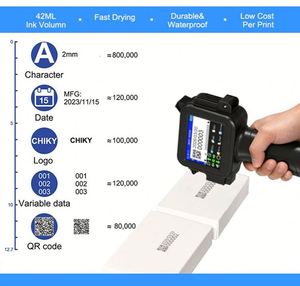 Impresora de Inyección de Tinta Manual, Precio de Fábrica, Impresora de Codificación de Doble Boquilla Multilingüe para Cajas de Cartón - Product Image 5