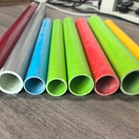 Tube rond en PRV pultrudé, surface lisse, tuyau composite en fibre de verre coloré pour mât de drapeau