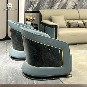 आधुनिक एकल सोफा डिजाइनर फैशन चमड़े के लिविंग रूम के लिए लिविंग रूम सोफा नया डिजाइन लिविंग रूम सोफा सेट - Product Image 5