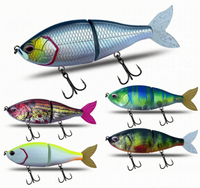 Promotion : Leurre de pêche articulé multi-sections 145mm 57g à coulée lente, appât dur réaliste pour eau salée
