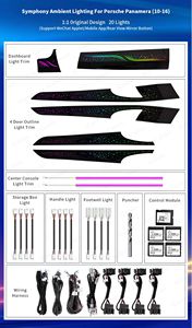 Kit d'éclairage d'ambiance intérieur <span class=keywords><strong>LED</strong></span> Symphony <span class=keywords><strong>pour</strong></span> Porsche Panamera 970 (2010-2016) - Accessoires de décoration - Product Image 3