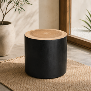 Blora <b>Trunk</b> Side <b>Table</b> From Solid Teak Root Wood Wabi-Sabi Design Living Room Furniture Easy Assembly - Product Image 3
