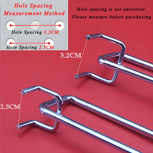 5.6mm Diameter 20cm Long Shelving <b>Hooks</b> Stainless Steel <b>Hanging</b> Board Pegs Wall Display Peg Board PegBoard <b>Hooks</b> - Product Image 4