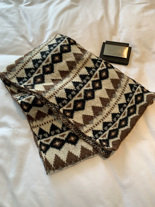 Bufanda de invierno de gama alta con tejido Retro Jacquard grueso y cálido estilo Fair Isle para ropa informal chal tradicional versátil - Product Image 4