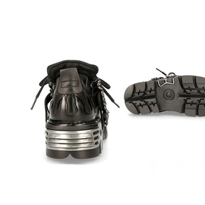 Dropshipping con Logo Personalizado Novedad 2022 Zapatillas de Diseñador Estilo Punk Unisex Gótico Oscuro Metal para Hombre con Plataforma Gruesa - Product Image 5
