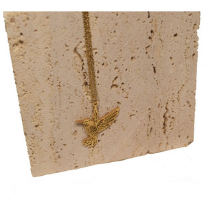 <span class=keywords><strong>Collar</strong></span> con colgante de León y animal colibrí chapado en oro para mujer, <span class=keywords><strong>collar</strong></span> elegante de acero inoxidable, oferta al por mayor, proveedor de china - Product Image 3
