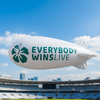 Énorme ballon d'avion à hélium publicitaire de dirigeable gonflable fabriqué en Chine