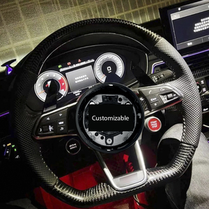 Sợi Carbon chỉ đạo Wheel R8 nút Da Đục Lỗ ổ đĩa chế độ bắt đầu nút cho Audi A3 A4 <span class=keywords><strong>S3</strong></span> S4 S5 RS3 R8 Q5 Q7 nâng cấp - Product Image 5