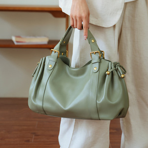 Sacs fourre-tout en gros d'usine, sacs Boston en cuir <span class=keywords><strong>souple</strong></span> tendance, sacs de banlieue simples grande capacité, sacs à main rétro de luxe léger - Product Image 2