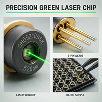 Diode laser verte de qualité industrielle 520nm 10mW SHARP Haute visibilité pour l'utilisation dans les instruments de nivellement et de mesure