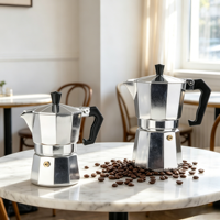 Cafetière italienne en aluminium pour la maison, très vendue, de haute qualité, résistante à la chaleur, avec poignée anti-brûlure, Moka Pot