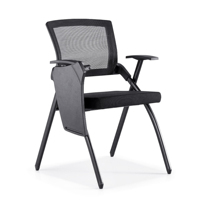 Salle de conférence maille plastique réglable pliant accoudoir réunion étude bloc-notes tablette chaise de formation