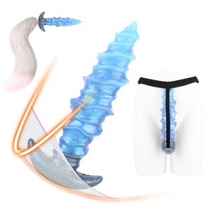 YC-2187 Dildo Monstruoso de Perforación Profunda con Vibración, Plug Anal Largo, Masajeador Anal Portátil, Juguete Sexual de Silicona para Placer Adulto - Product Image 1