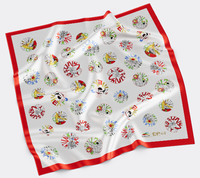 Foulards carrés en soie satinée personnalisés avec motifs de logo, de haute qualité, multicolores, à thème anime, pour garçons