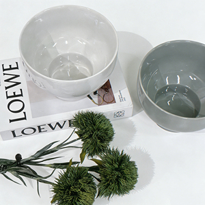 Nouveauté 2026 : Pots de fleurs en céramique blancs et gris clair en forme de bol <span class=keywords><strong>sur</strong></span> <span class=keywords><strong>pied</strong></span>, vente directe usine, pour plantes succulentes d'intérieur, décoration maison - Product Image 5