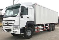 Camion de transport de marchandises Howo d'occasion, 10 roues, 371 CV, châssis fourgon, à vendre