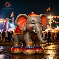 Accessoires de Carnaval, Ballon Gonflable en Forme d'Éléphant, Décoration Animale Gonflable, Éléphant de Cirque Gonflable
