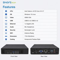 Sharerdp OEM PC Intel Celeron J4125 Core I3 I5 I7 USB3.0 Windows10 Computadora de Escritorio Económica Mini PC J4125 para Negocios y Hogar
