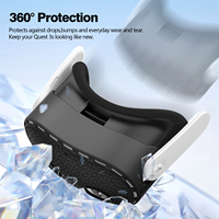 Pour Meta Quest 3S ensemble de housses de protection en Silicone sept pièces poignée de couverture ouverte masque de protection contre la lumière accessoires de jeu