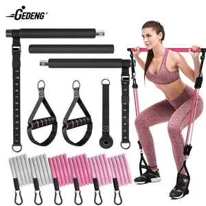 GEDENG Pilates Bar Kit with Resistance Bands how to use a pilates barGEDENG Portable Yoga Pilates Bar with Resistance Band Kit P