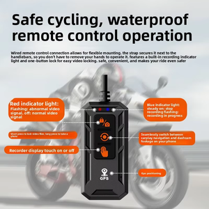 Nouvelle caméra de tableau de bord pour moto sans fil CarPlay Android Auto, double objectif 1080P, capteur <span class=keywords><strong>Sony</strong></span> IMX307, navigation intelligente GPS TPMS IP67 - Product Image 4