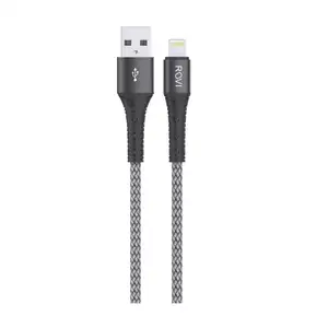 Stock DE LA UE envío fábrica precio al por mayor personalizado USB 2,4 A a Micro B Cable con trenzado de algodón