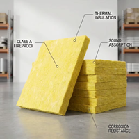 Panneau de laine de verre haute densité, emballage personnalisable OEM pour isolation murs et fours