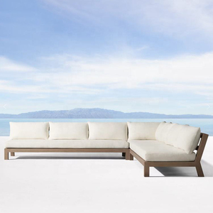 Moderno giardino in legno Teak divano cortile <span class=keywords><strong>balcone</strong></span> Villa angolo Patio impermeabile divano per il tempo libero produttore di mobili per esterni - Product Image 6