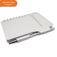 Mini Cuaderno de Notas Portátil con Tapa de Aleación de Aluminio y Encuadernación de Doble Espiral para Senderismo y Escalada