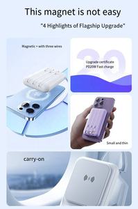 10000mAh para banco de energía inalámbrico magnético de 15W batería <span class=keywords><strong>auxiliar</strong></span> externa portátil PD22.5W cargador rápido para <span class=keywords><strong>iPhone</strong></span> - Product Image 2