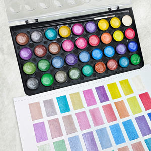 12/24/36/48 colores caja <span class=keywords><strong>de</strong></span> PP portátil <span class=keywords><strong>pintura</strong></span> <span class=keywords><strong>de</strong></span> <span class=keywords><strong>acuarela</strong></span> seca juego <span class=keywords><strong>de</strong></span> <span class=keywords><strong>acuarela</strong></span> Floral con pincel <span class=keywords><strong>de</strong></span> agua - Product Image 6