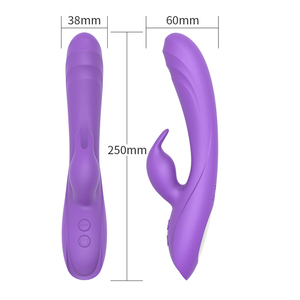 Doppelkopf-Schlagmassagegerät G-Punkt Wasserdichter Silikon-<span class=keywords><strong>Rabbit</strong></span>-<span class=keywords><strong>Vibrator</strong></span> für Frauen Erwachsenenspielzeug Fabrik - Product Image 6