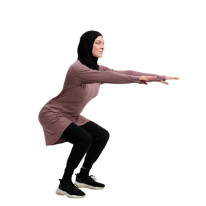 Conjunto Deportivo Musulmán de Verano, Color Personalizado, Ligero, Transpirable, de Secado Rápido, Poliéster/Algodón, para Mujer - Product Image 6