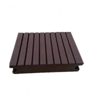 140x35mm Solid WPC Wood Plastic Composite Decking Outdoor Flooring 100% recycled