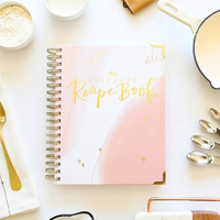 Cahier de recettes personnalisé moderne B5/A4 pour femmes bel organisateur de recettes pour écrire garder leurs propres recettes taille cadeau parfaite