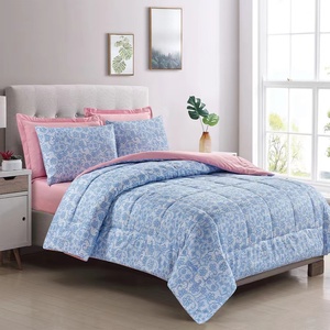 신상품 회색 극세사 폴리에스터 침구 세트 인쇄 일반 염색 인기 이불 세트 도매상 - Product Image 6