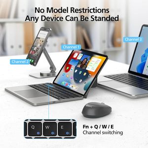 Portable Mini Foldable Touchpad <b>Keyboard</b> Wireless Ultra Thin <b>Customized</b> Logo bluetooth <b>keyboard</b> <b>with</b> Case for Tablet/Phone - Product Image 6
