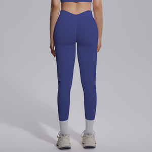 Nuovi <span class=keywords><strong>Leggings</strong></span> Yoga Senza Cuciture <span class=keywords><strong>Effetto</strong></span> Push-Up in Spandex/Nylon con Vita a V e <span class=keywords><strong>Effetto</strong></span> <span class=keywords><strong>Snellente</strong></span> a Tutta Lunghezza - Product Image 6