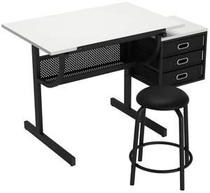 Bureau de <span class=keywords><strong>dessin</strong></span> moderne en métal à hauteur réglable pour étudiants, artistes, architectes - pour chambre ou salon, mobilier scolaire - Product Image 1