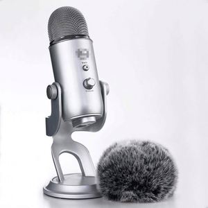 Manchon anti-vent en fourrure pour microphone audio professionnel en gros, housse de microphone personnalisée pour enregistrement de microphone <span class=keywords><strong>Yeti</strong></span> bleu - Product Image 4