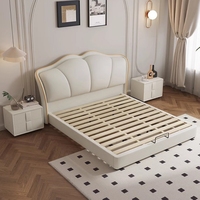 Cadre de lit king size italien rembourré de luxe lit queen size pour meubles peu encombrants
