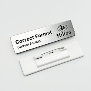 Business Magnet <b>Pin</b> Metal Tag Customized Name <b>Badges</b> Premium Metal Craft Handmade Gift for Staff Business Office Daily Wear - Product Image 2