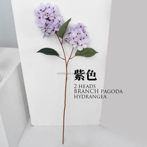 Corona de Hortensias Artificiales de Seda Realistas en Forma de <span class=keywords><strong>Torre</strong></span> de 95 cm, Color Rojo Anaranjado Otoñal, Decoración Floral para Navidad, Bodas, Hogar, <span class=keywords><strong>Hotel</strong></span> - Product Image 5
