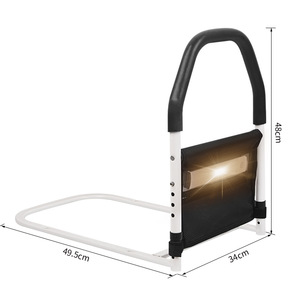 <b>Bed</b> Rails For Elderly And <b>Disabled</b> Adjustable Height With Light Toilet Safety Support 49.5cm Width Plastic Material - Product Image 2