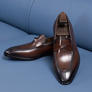 Zapatos de Vestir Estilo Británico para Hombre HANMCE, Cuero Genuino, Impermeables, Transpirables, con Cordones, Punta Cuadrada, Diseño de Parches, Suela de Goma - Product Image 6