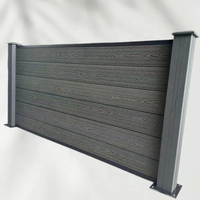 Prix d'usine, certifié CE, panneaux décoratifs composites pour jardin, clôture murale extérieure en WPC sans creuser pour petite terrasse ou cour arrière, pour l'intimité