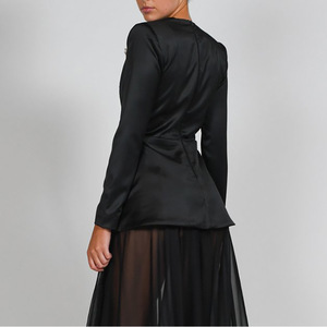 Autunno 2022 giacca <span class=keywords><strong>nera</strong></span> piccola giacca gonna temperamento sexy abito moda <span class=keywords><strong>donna</strong></span> abito casual - Product Image 5