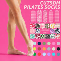Chaussettes de Pilates pour filles, antidérapantes, avec logo de ballet, en coton, pour yoga, design pour femmes, coupe basse, séchage rapide, chaussettes personnalisées